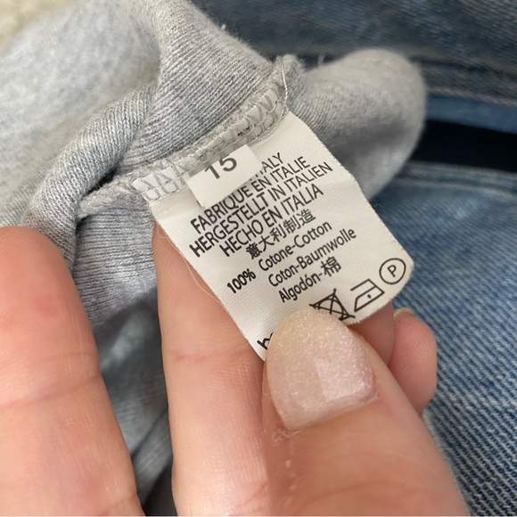 Brandy Melville Gray Cotton Cropped Baby Tee - Picture 4 of 4